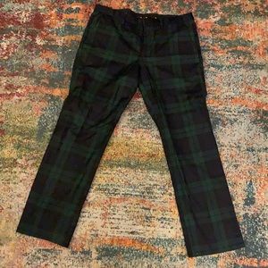 J.Crew Night Watcher Plaid Straight Leg Pants